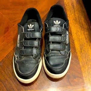 Adidas Black Leather Velcro Shoes